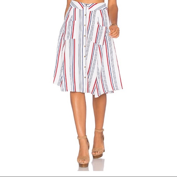 NEW Tularosa Oliver Skirt in Blue & Red Stripe S - Picture 3 of 6